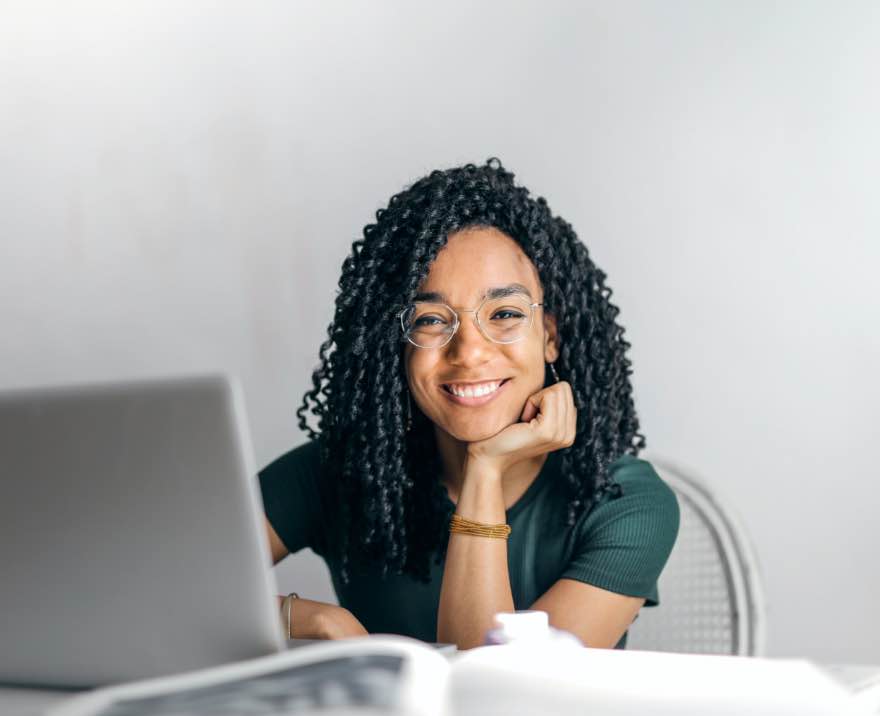 Girl on Computer